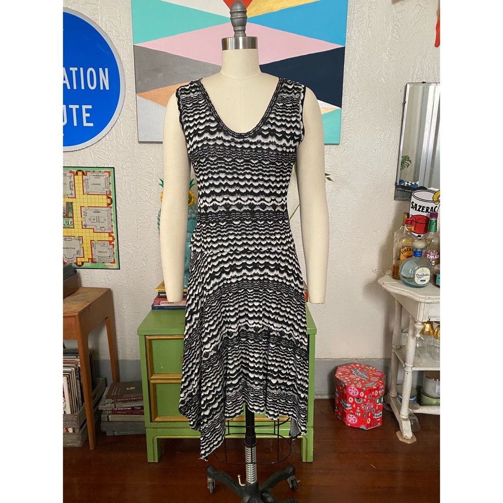 BCBG Knit Drop Waist Asymmetrical “Ane” Dress NWT